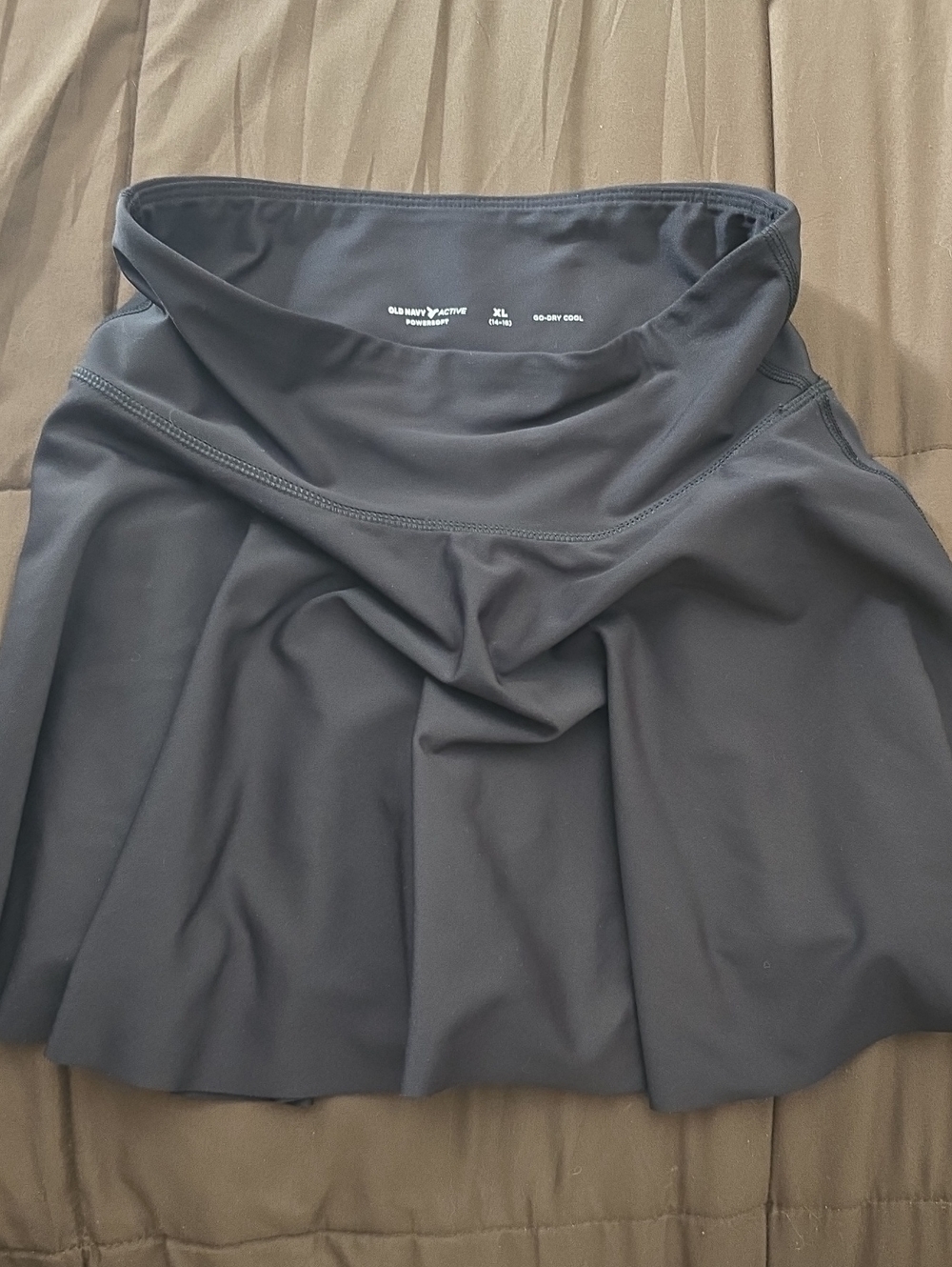 Old Navy Girls' High-Waisted PowerSoft Black Skort XL-14/16